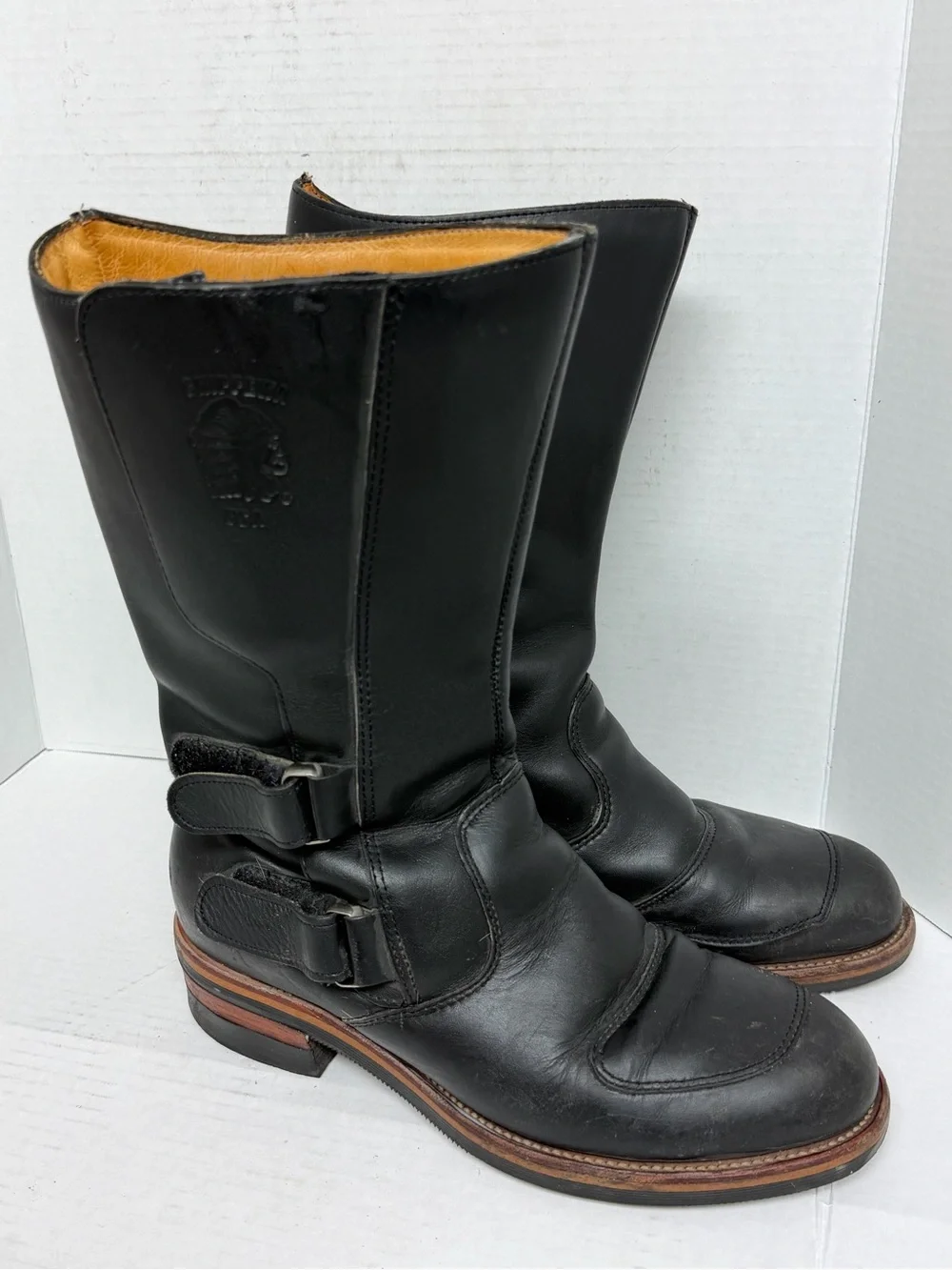 Chippewa 27862 Black Leather Odessa Rally Motorcycle Biker Boots Mens 10 1/2 D